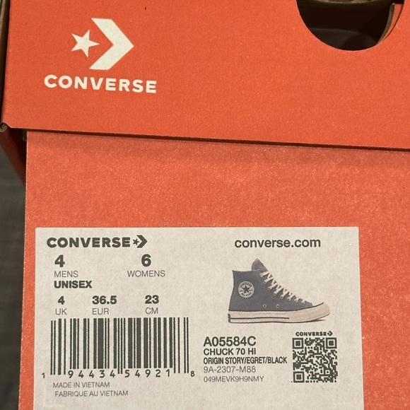 NWT & Box Chuck 70 Recycled Canvas Hi-Top Sneakers - Picture 9 of 9